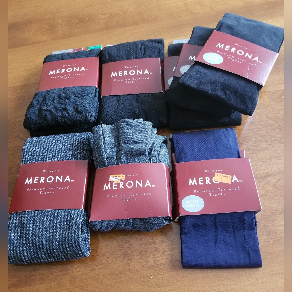 Merona Womens Black, Grey Ans Blue Tights